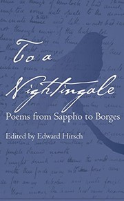 Cover of: To a Nightingale: Poems from Sappho to Borges