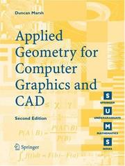 Cover of: Applied Geometry for Computer Graphics and CAD (Springer Undergraduate Mathematics Series) by Duncan Marsh