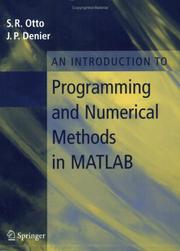 Cover of: An introduction to programming and numerical methods in MATLAB