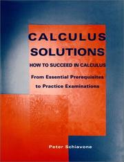 Cover of: Calculus Solutions by Peter Schiavone, Peter Schiavone