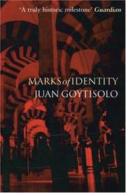 Cover of: Marks of Identity by Goytisolo, Juan., Gregory Rabassa