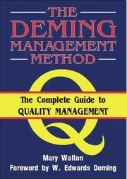 Cover of: The Deming Management Method by Mary Walton