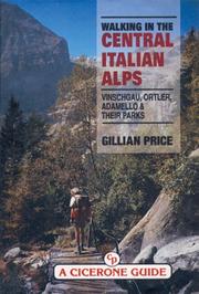 Cover of: Walking in the Central Italian Alps by Gillian Price