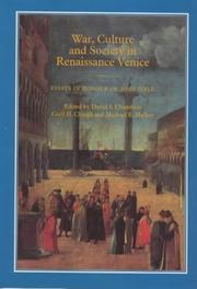 Cover of: War, culture, and society in Renaissance Venice by edited by David S. Chambers, Cecil H. Clough, and Michael E. Mallett.