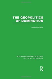 Cover of: Routledge Library Editions : Political Geography by Geoffrey Parker