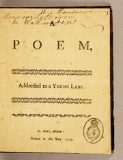 Cover of: A poem, addressed to a young lady | Henry Hulton