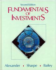 Cover of: Fundamentals of investments by Gordon J. Alexander