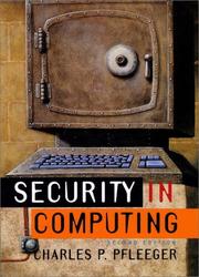 Cover of: Security in Computing, Second Edition