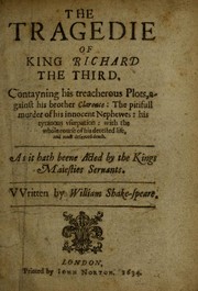 Cover of: King Richard III