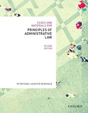 Cover of: Cases & Materials for Principles of Administrative Law
