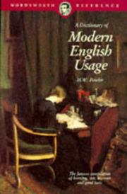 Cover of: A Dictionary of Modern English Usage (Wordsworth Collection) (Wordsworth Collection)