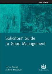 Cover of: Solicitors' Guide to Good Management