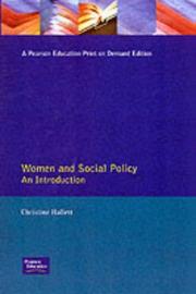 Cover of: Women and Social Policy: An Introduction