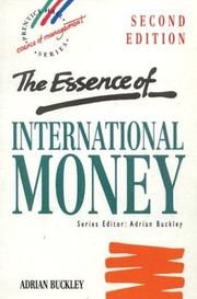 Cover of: The essence of international money