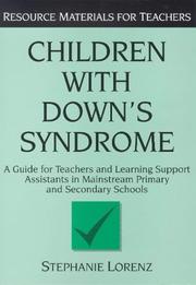 Cover of: Children with Down's syndrome by Stephanie Lorenz