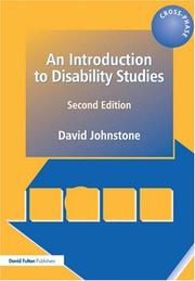 Cover of: An Introduction to Disability Studies by David Johnstone