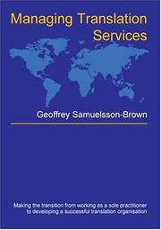 Cover of: Managing Translation Services (Topics in Translation, 32)