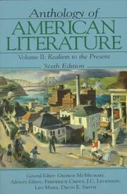 Cover of: Anthology of American Literature Vol. II by George L. McMichael, Frederick C. Crews