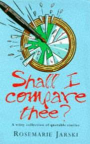 Cover of: Shall I Compare Thee? | Rosemarie Jarski