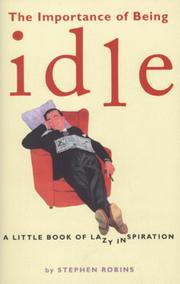 Cover of: The importance of being idle