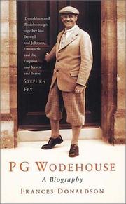 Cover of: P. G. Wodehouse by Frances Donaldson
