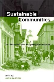 Cover of: Sustainable Communities by Hugh Barton