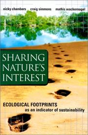 Cover of: Sharing nature's interest: ecological footprints as an indicator of sustainability