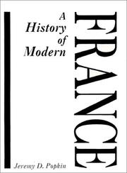 A history of modern France by Jeremy D. Popkin
