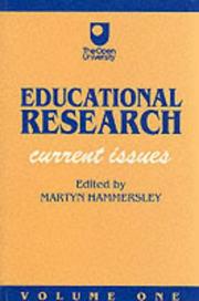 Cover of: Educational research: current issues