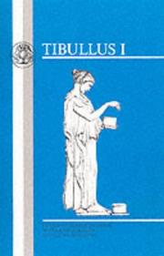 Cover of: Tibullus: Elegies I (BCP Latin Texts)