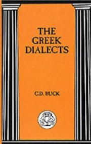 Cover of: Greek Dialects (BCP Advanced Language) by Carl Darling Buck