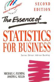 Cover of: The essence of statistics for business