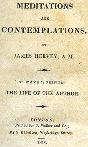 Meditations and contemplations by James Hervey
