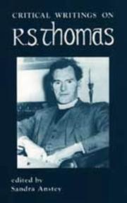 Critical writings on R.S. Thomas by Sandra Anstey
