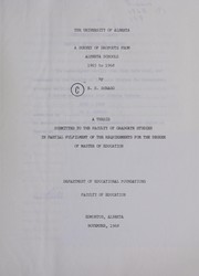 Cover of: A survey of dropouts from Alberta schools 1963 to 1968 | E. S. Scragg