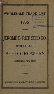 Cover of: Wholesale trade list, 1935 | Jerome B. Rice & Co