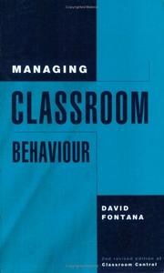 Cover of: Managing Classroom Behaviour