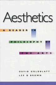 Cover of: Aesthetics: a reader in philosophy of the arts