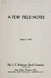 A few field notes