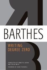 Cover of: Writing Degree Zero