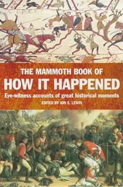 Cover of: The Mammoth Book of How It Happened (Mammoth) by Jon E. Lewis