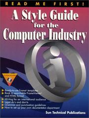 Cover of: Read Me First A Style Guide for the Computer Industry