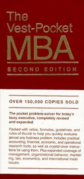 Cover of: The Vest-Pocket MBA (Vest-pocket Series) by Jae K. Shim, Joel G. Siegel, Abraham J. Simon