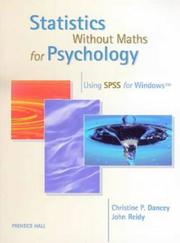 Cover of: Statistics Without Maths for Psychology