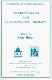 Cover of: Psychoanalysis & Developmental Therapy (Psychoanalytic Monographs)