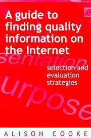 Cover of: Finding Quality on the Internet by Alison Cooke