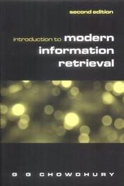 Cover of: Introduction to modern information retrieval by G. G. Chowdhury