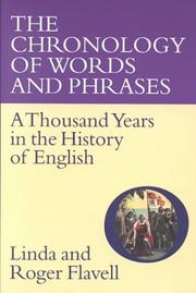 Cover of: The chronology of words and phrases: a thousand years in the history of English
