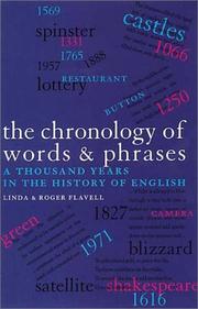 Cover of: Chronology of Words and Phrases: A Thousand Years
