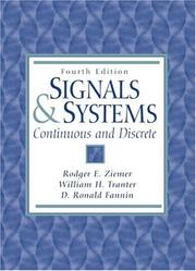 Cover of: Signals and systems by Rodger E. Ziemer